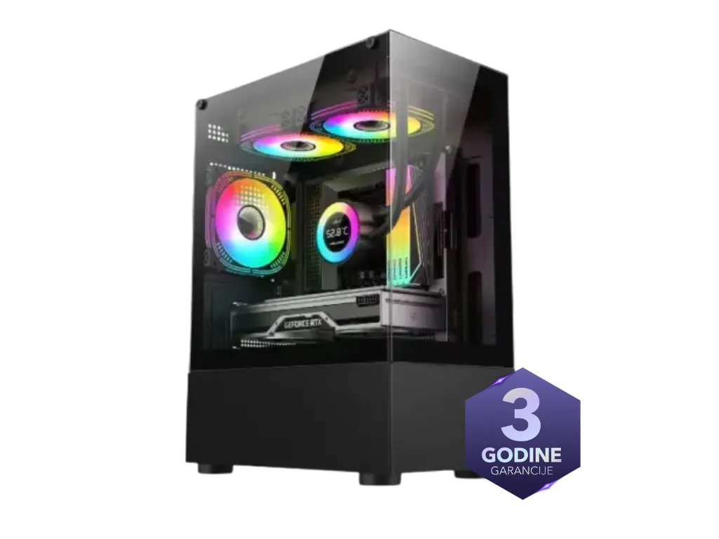 CT Computers Racunar CTPC Advance Ryzen 5 5500/A520/16GB/1TB/RX6600/3Y/škola/igrice/graficki dizajn Slika 1